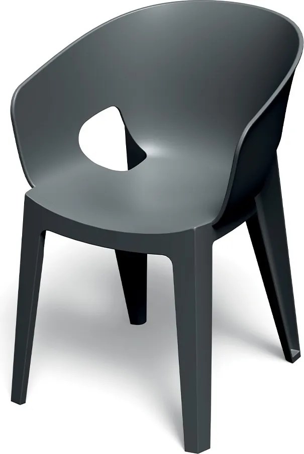 Plastikowe krzesło do ogrodu Premo Five z podłokietnikami