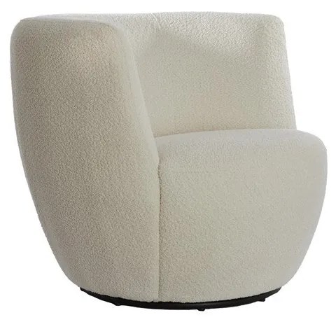 Biały fotel z materiału bouclé Senja – Light &amp; Living