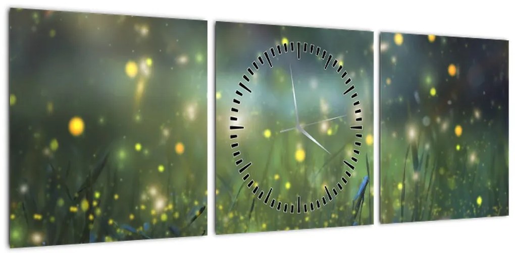 Obraz - Magiczna noc (z zegarem) (90x30 cm)
