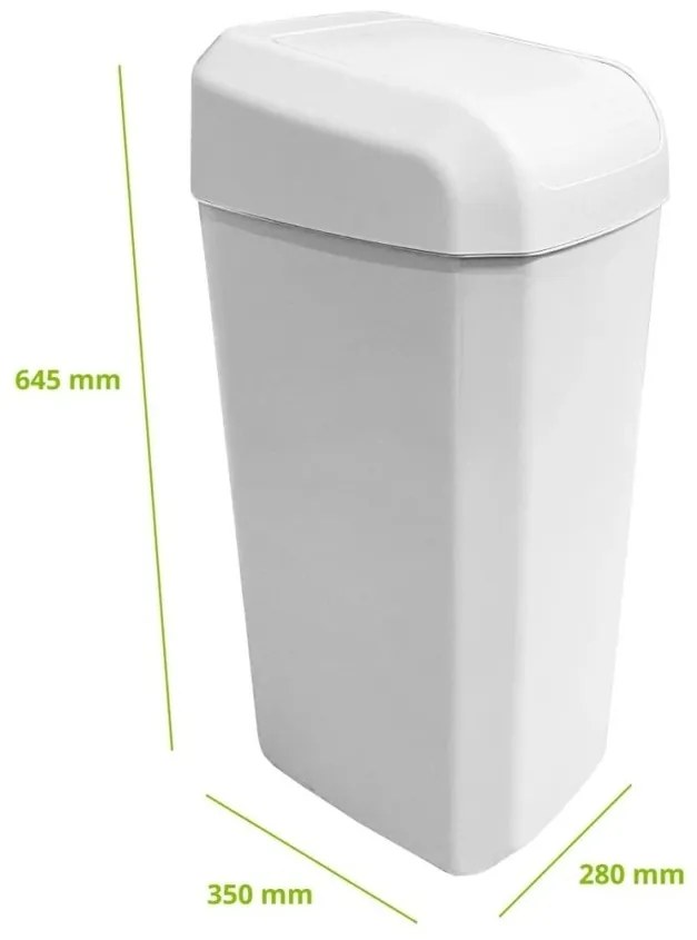 Kosz na śmieci Denox Troya 45 l, biały, 45 l