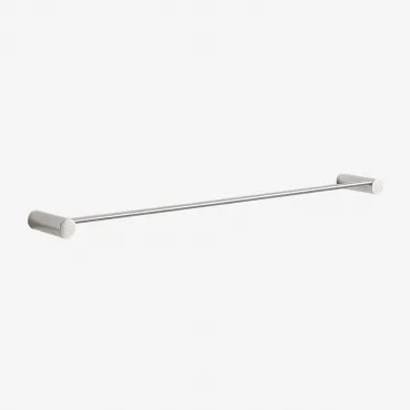 Devon Stal Nierdzewna Ścienny Wieszak Na Ręczniki Z Drążkiem (↔︎60 Cm) Chrome - Sklum