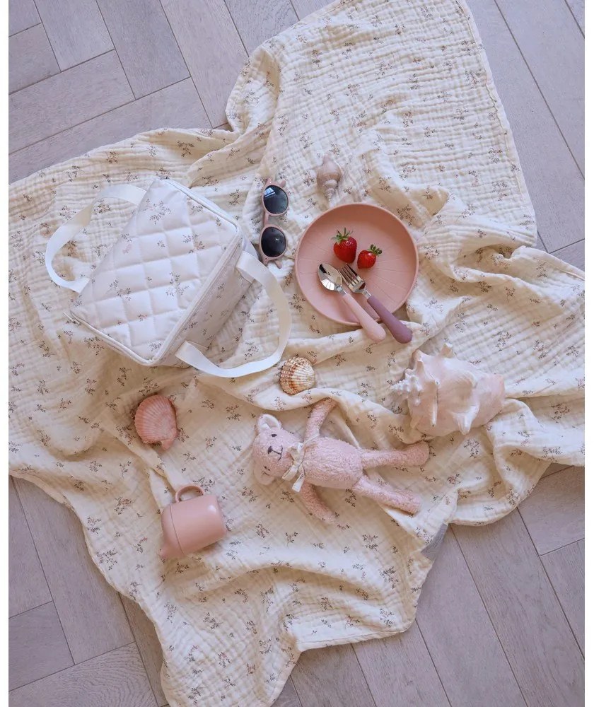 Czerwono-łososiowe sztućce dla dzieci z silikonu 3 szt. Rose Mix – Cam Cam Copenhagen