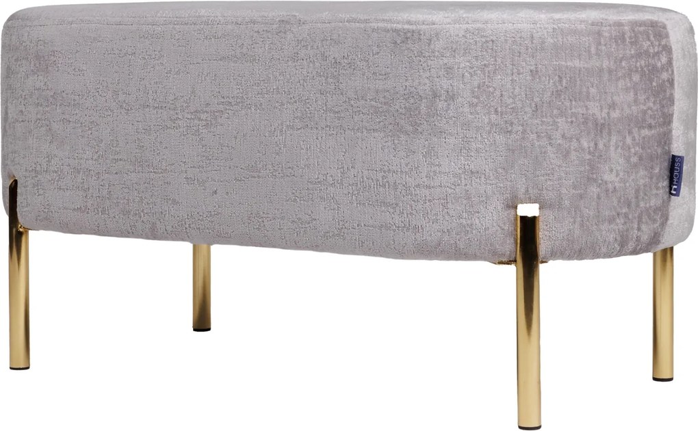 Owalna pufa w stylu glamour Delice II
