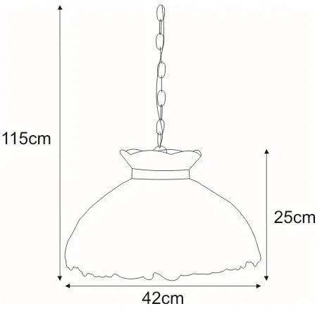 Witrażowa lampa wisząca nad stół - S948-Oxana