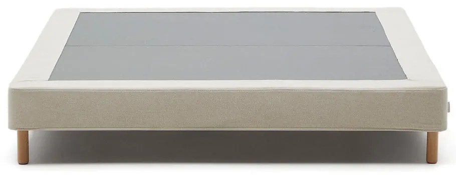 Beżowe tapicerowane łóżko dwuosobowe 150x190 cm Ofelia – Kave Home