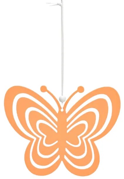 Wiszący metalowy motyl PASTEL BUTTERFLY - różne kolory Kolor: Pomarańczowy