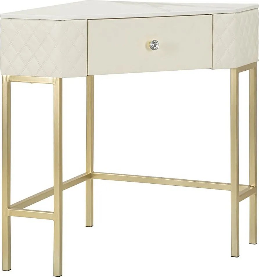Stolik Konsolowy VKH608, Biały, 84,5x60x77 cm, Kendra Home
