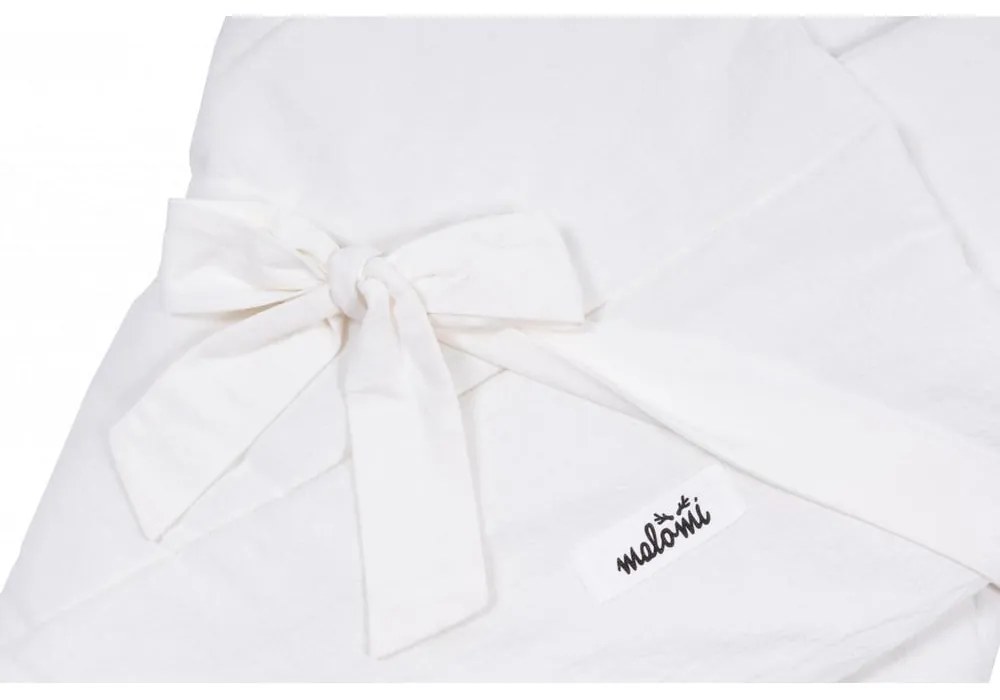Biały bawełniany rożek niemowlęcy 75x75 cm – Malomi Kids
