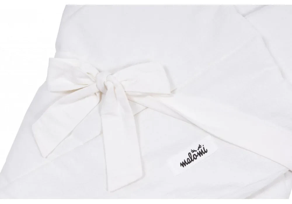 Biały bawełniany rożek niemowlęcy 75x75 cm – Malomi Kids
