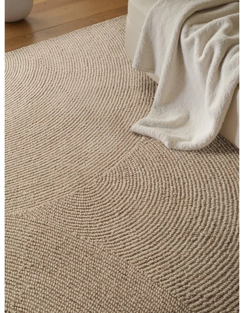 Beżowy wełniany dywan tkany ręcznie 80x150 cm Eleni Light Beige – Hanse Home