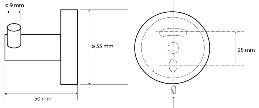 Sapho XR202W X-Round White podwójny wieszak, biały