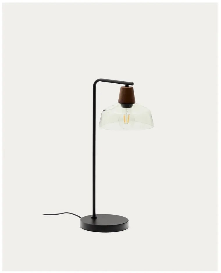 Zielona lampa stołowa ze szklanym kloszem (wysokość 55 cm) Silex – Kave Home