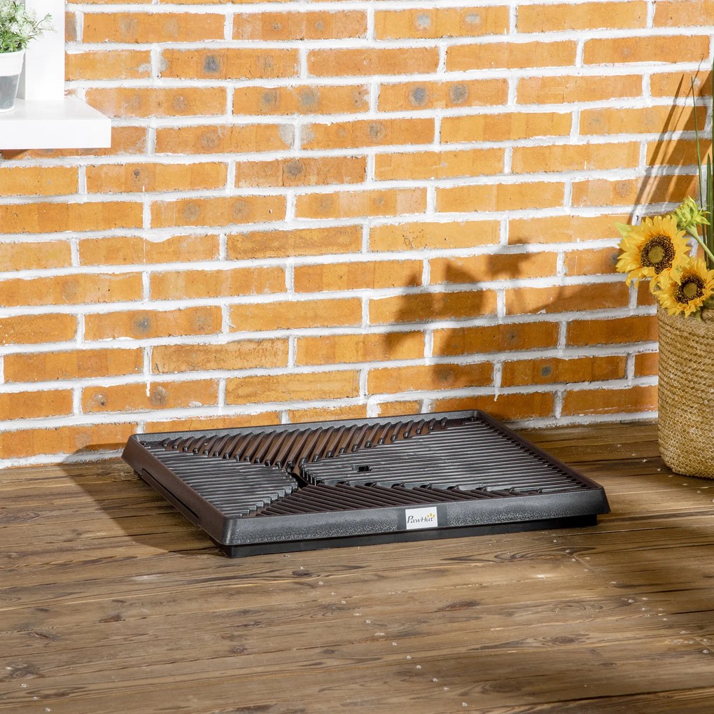 Toaleta dla szczeniąt PawHut z sztuczną trawą, 63 x 51 x 6 cm