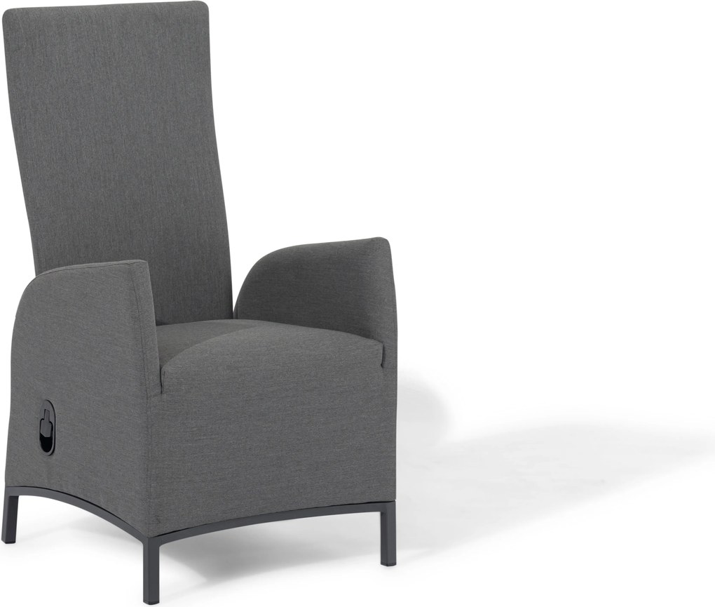 Doppler PARIS LIKA-TEX® szare - luksusowy regulowany fotel ogrodowy - Towar rozpakowany (N352)