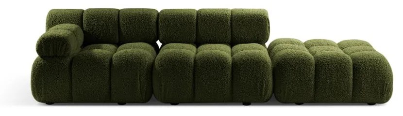 Zielona sofa modułowa z materiału bouclé 288 cm Bellis – Micadoni