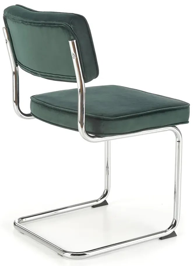 Zielone tapicerowane krzesło bauhaus - Radag