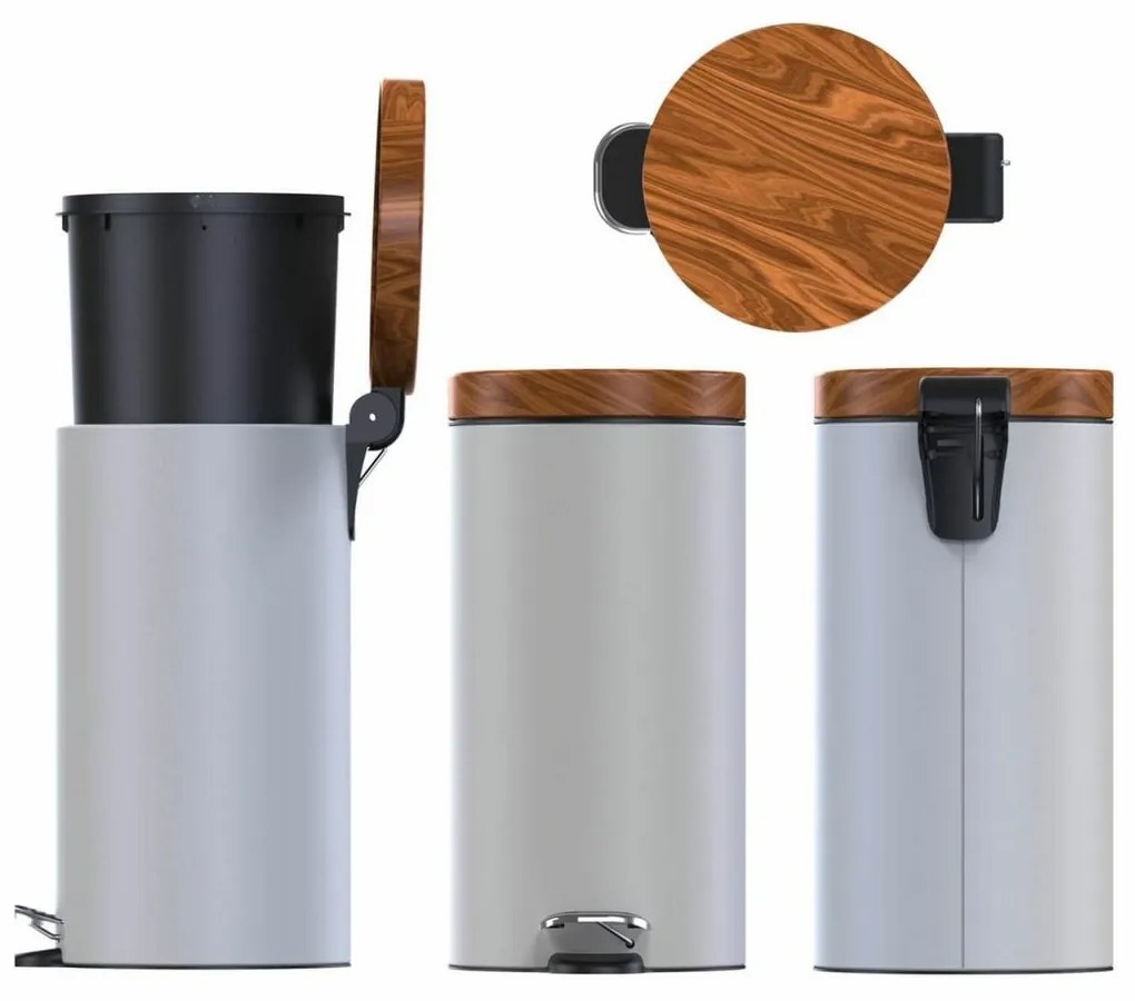 Kosz pedałowy Alda Sherwood Freedom Fresh 30 l,biały, 30 l