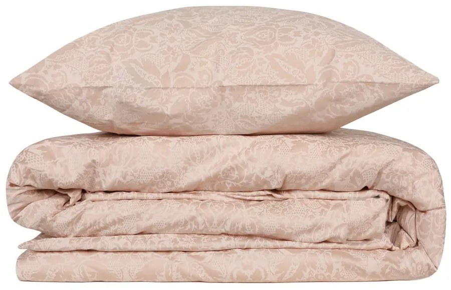 Kremowa pościel jednoosobowa z satyny bawełnianej Cream, 140x200 cm