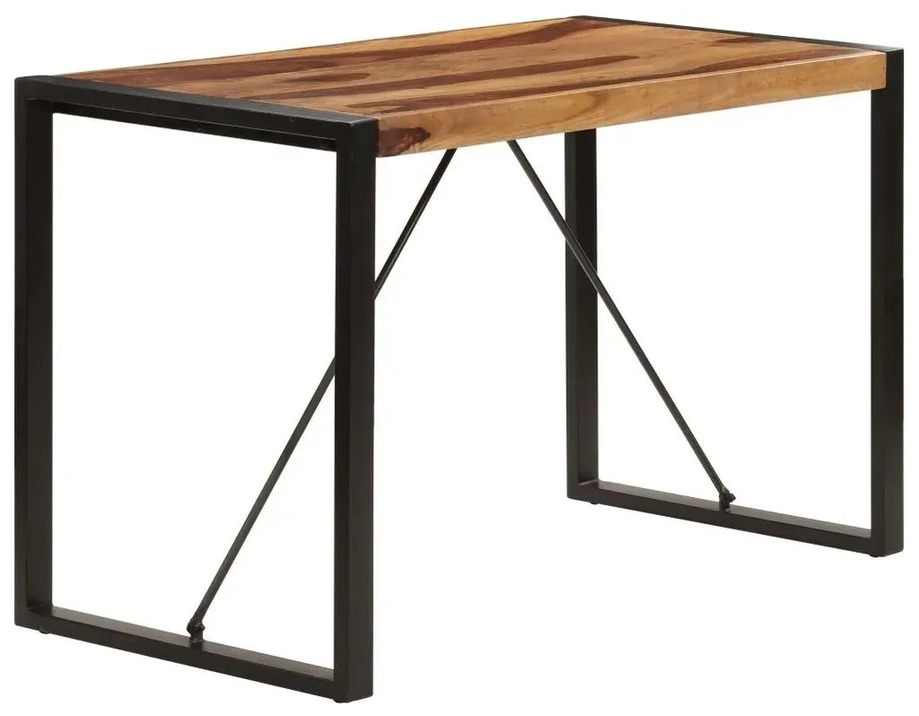 Brązowy stół z drewna sheesham 60x120 – Fulo 2X