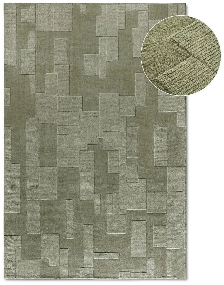 Zielony wełniany dywan tkany ręcznie 190x280 cm Wilhelmine – Villeroy&amp;Boch