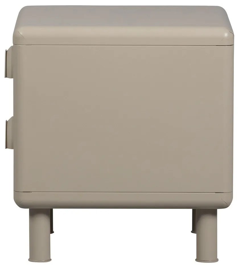 Beżowa metalowa szafka nocna Rune – WOOOD