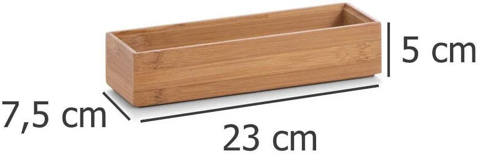 Bambusowy pojemnik do przechowywania, 23x7,5x5 cm, ZELLER