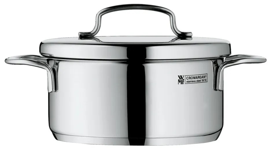 Nierdzewny garnek z pokrywką WMF Cromargan® Mini, ⌀ 14 cm
