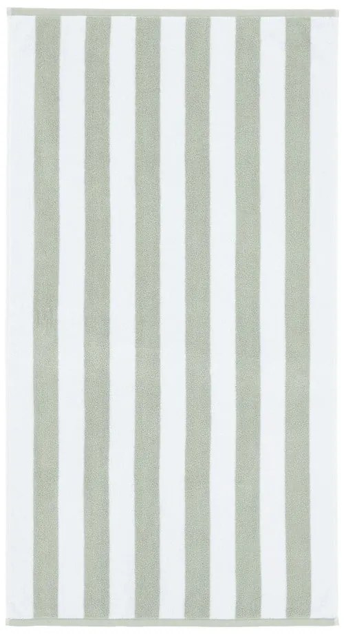Biały/szary bawełniany ręcznik kąpielowy 70x120 cm Stripe Jacquard – Bianca