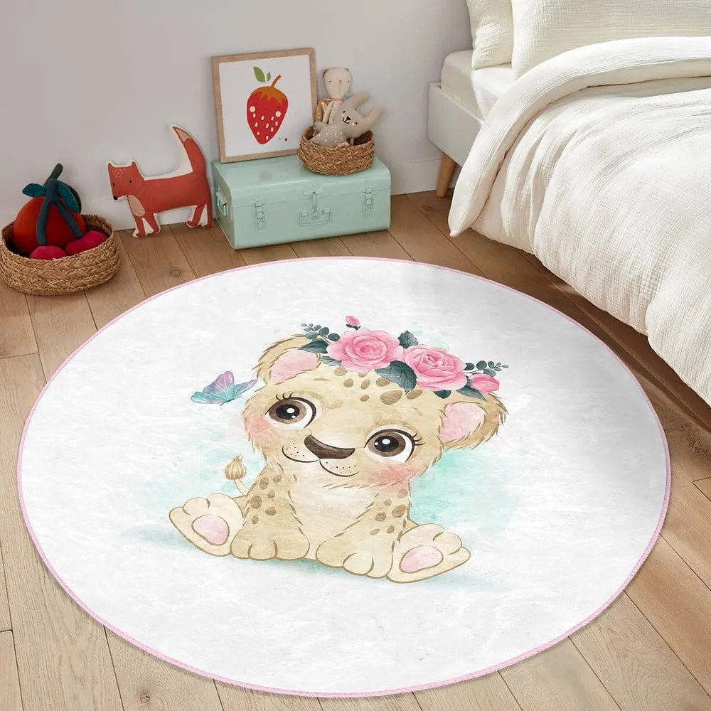 Biały dywan dziecięcy ø 100 cm Comfort – Mila Home