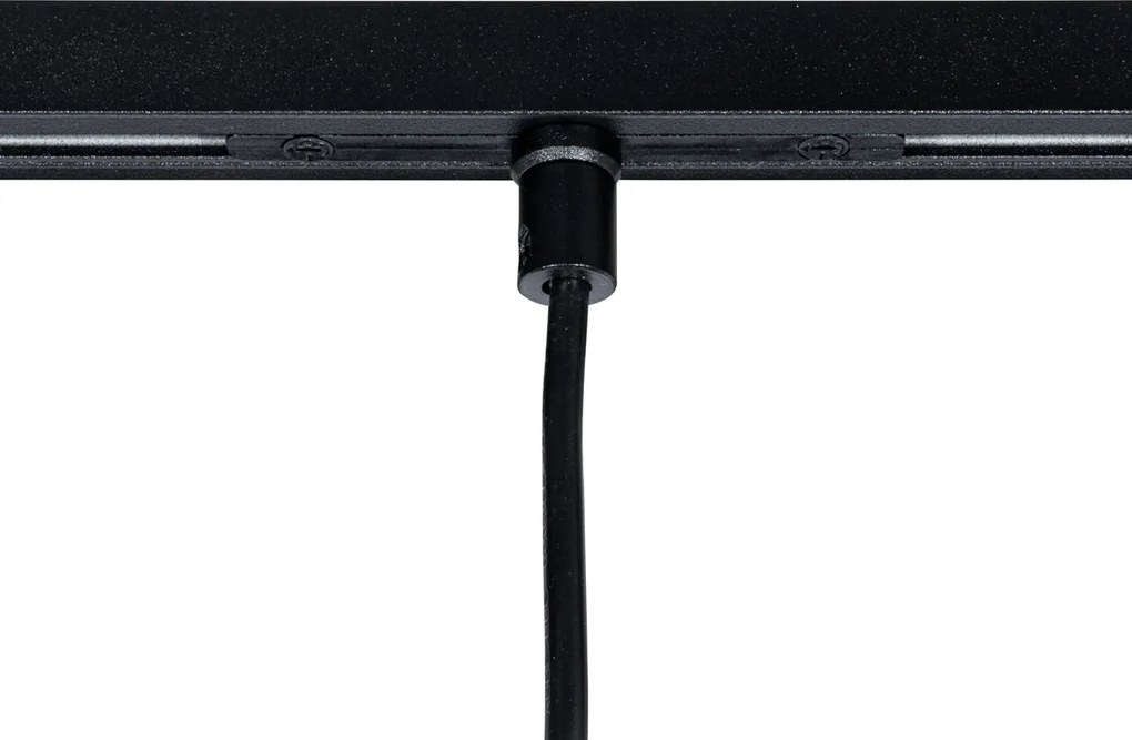 Nowoczesna czarna lampa wisząca do systemu szynowego jednofazowego - Slimline Keno