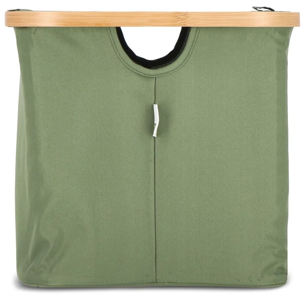 Kosz na pranie NOLVIO 40 L, zielony