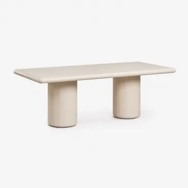 Prostokątny Stół Jadalniany 220x100 Cm Z Cementu Namara Tapioka Beżowa - Sklum