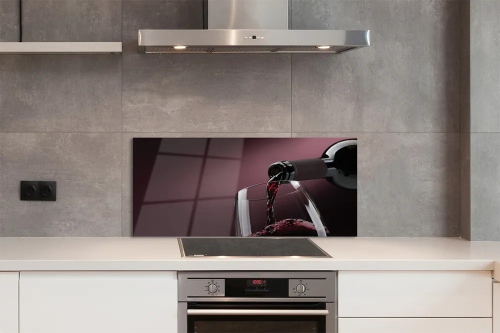 Panel szklany do Kuchni Głęboki Purpurowy Kolor Wina