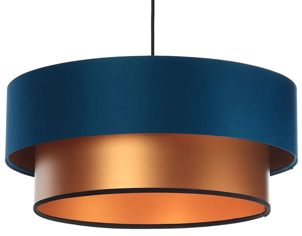 Miedziano-granatowa lampa wisząca nad stół - 11X S416 P1-F55