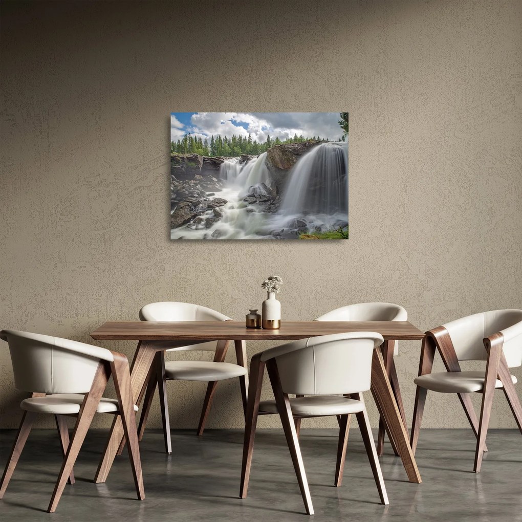 Obraz na szkle - wodospady (70x50 cm)