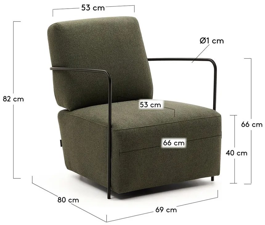 Zielony fotel Gamer – Kave Home