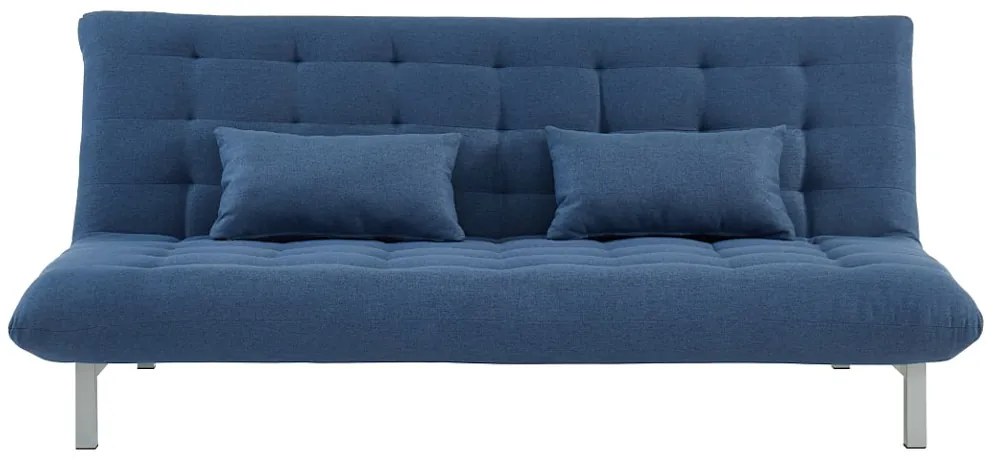 3-osobowa kanapa z prostym mechanizmem rozkładania z tkaniny HORNET - Kolor: niebieski