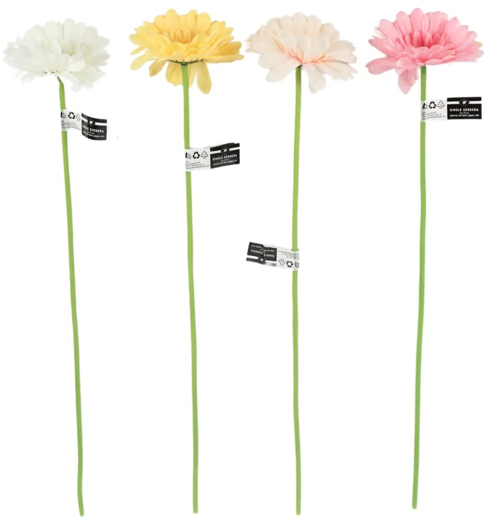 Sztuczny kwiat GERBERA 47 cm - różne kolory