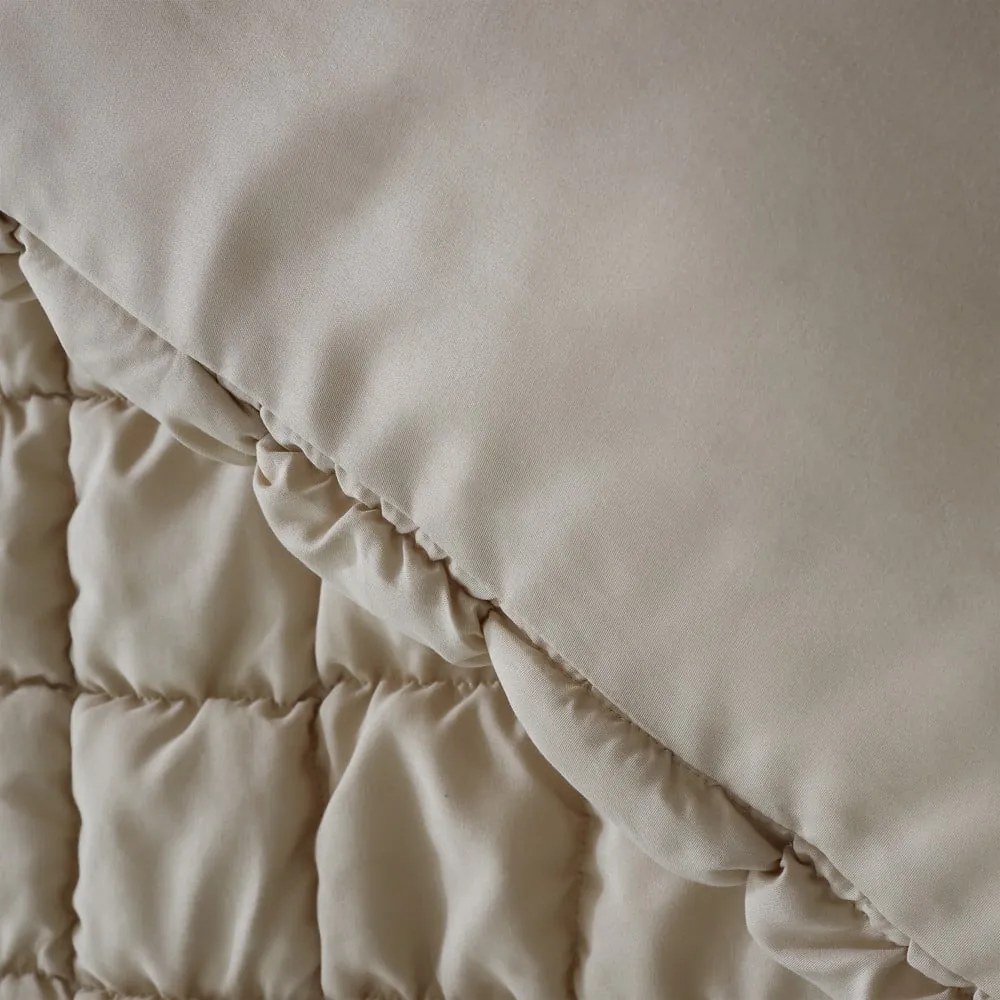 Beżowa pościel dwuosobowa 200x200 cm Puffer – Catherine Lansfield