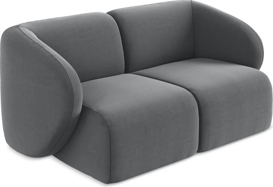 Szara aksamitna sofa 174 cm Lani – Makamii