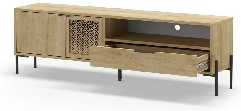 Szafka pod TV w dekorze dębu 160x50 cm Inca – Marckeric