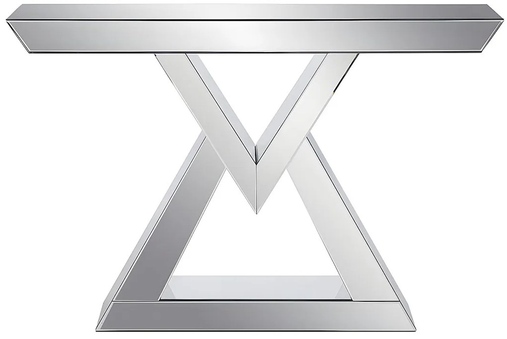 Konsola MDF z lustrem – kolor: srebrny - ISIDA marki Pascal Morabito