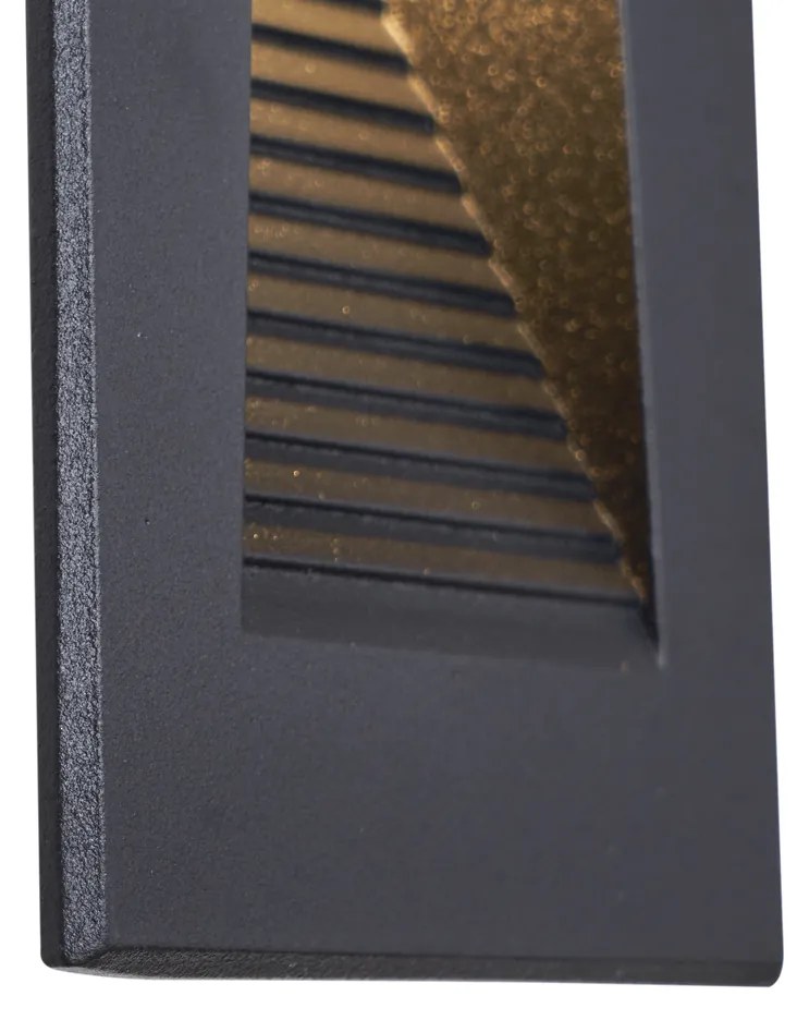 Zewnetrzna Nowoczesna Wpuszczana Lampa Ścienna Czarna 7cm z LED IP65 - Trem Nowoczesny Oswietlenie zewnetrzne