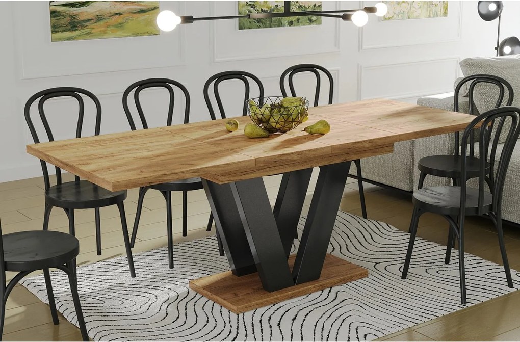 Stół rozkładany LARA 130(210)x80 dąb złoty craft