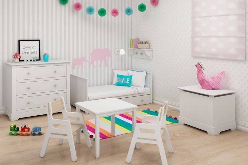 Łóżeczko dziecięce 70x140 Marylou z funkcją tapczanika