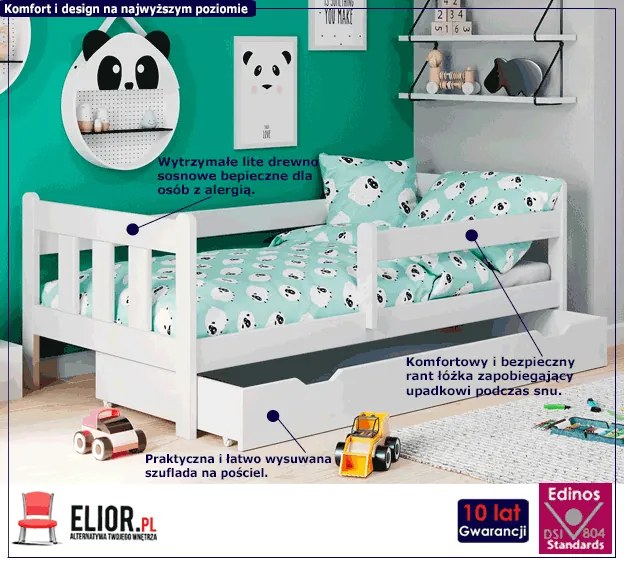 Dziecięce łóżko z szufladą P6-W30