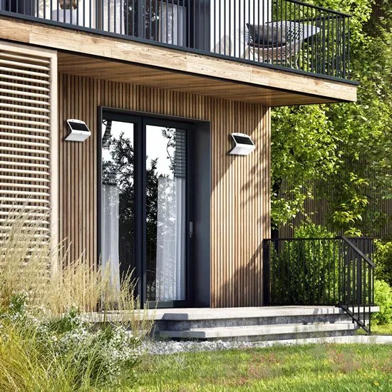 Nowoczesny biały kinkiet solarny zewnętrzny - 6.8W Z9-H98