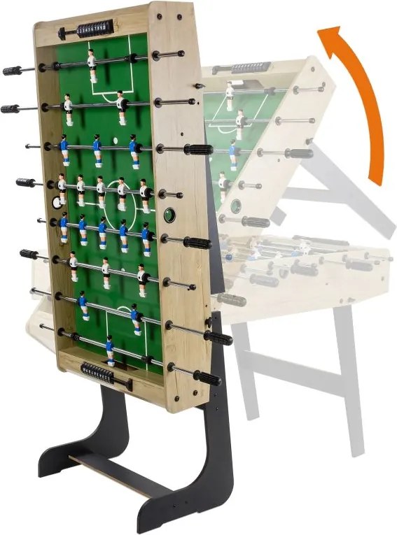 Piłkarzyki stół piłkarski BELFAST 121 x 101 x 79 cm jasne drewo