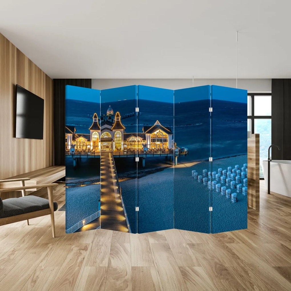 Parawan - Hotel na plaży (210x170 cm)