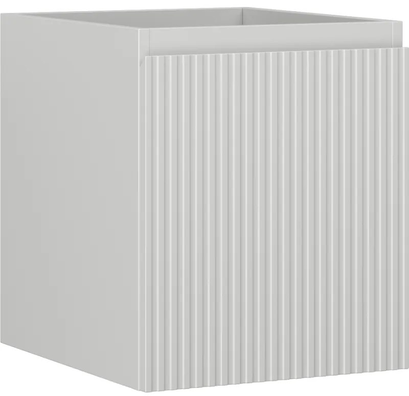 Mexen Rivel szafka łazienkowa podumywalkowa 40 cm, 1 szuflada, ryflowana , szara mat - 91A20-04047-1-BF62